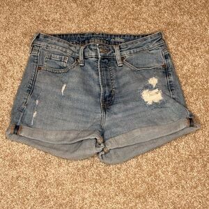 Old Navy Women's Light Blue Distressed Jean Shorts